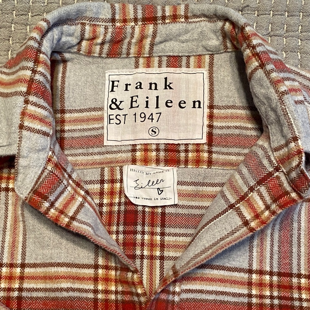 Frank & Eileen Women’s Red and Gray Plaid Flannel Shirt - Picture 2 of 4